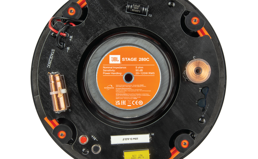 Stage 280C Premium air-core inductors and mylar cap capacitor crossover network components ensure that sound remains dynamic at all listening levels. - Image